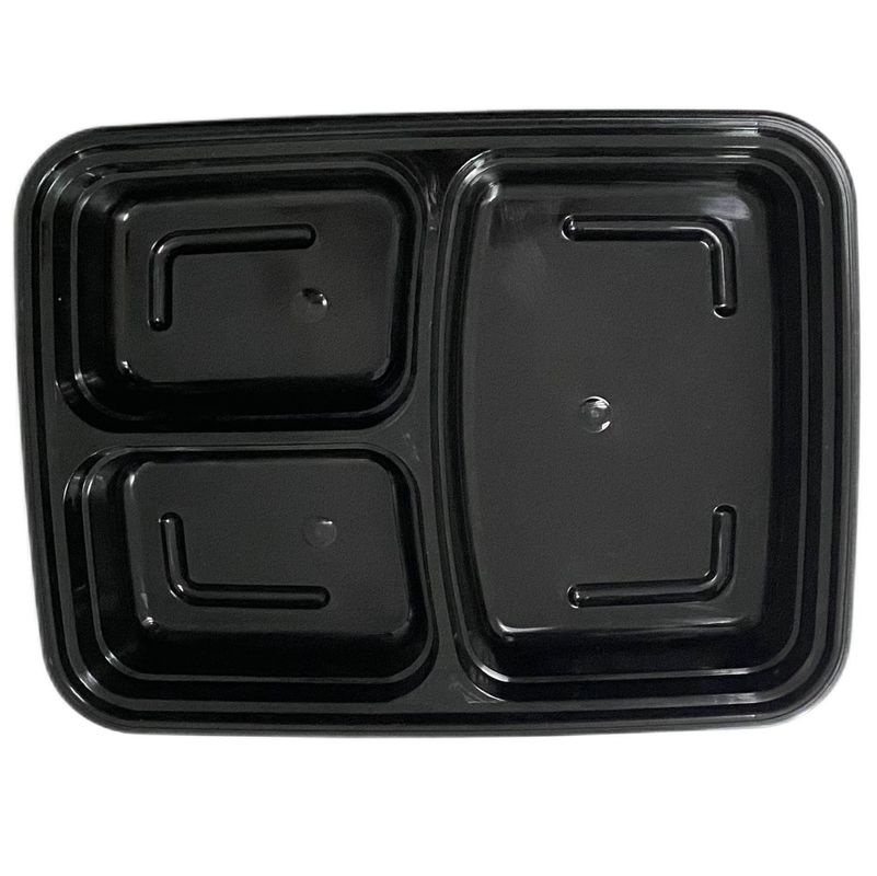 Contenants alimentaires en plastique jetables à emporter pour déjeuner personnalisés, disponibles en 2 à 8 compartiments
