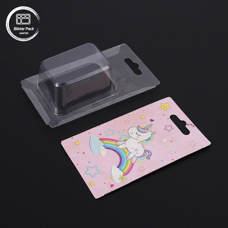 Cartes à glissière en PVC personnalisées Paquets en ampoules personnalisées Emballage avec carte en papier Pour afficher la carte en toute sécurité