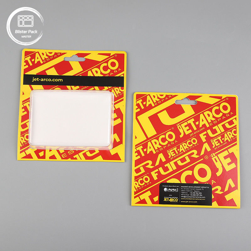 Cartes à glissière en PVC personnalisées Paquets en ampoules personnalisées Emballage avec carte en papier Pour afficher la carte en toute sécurité