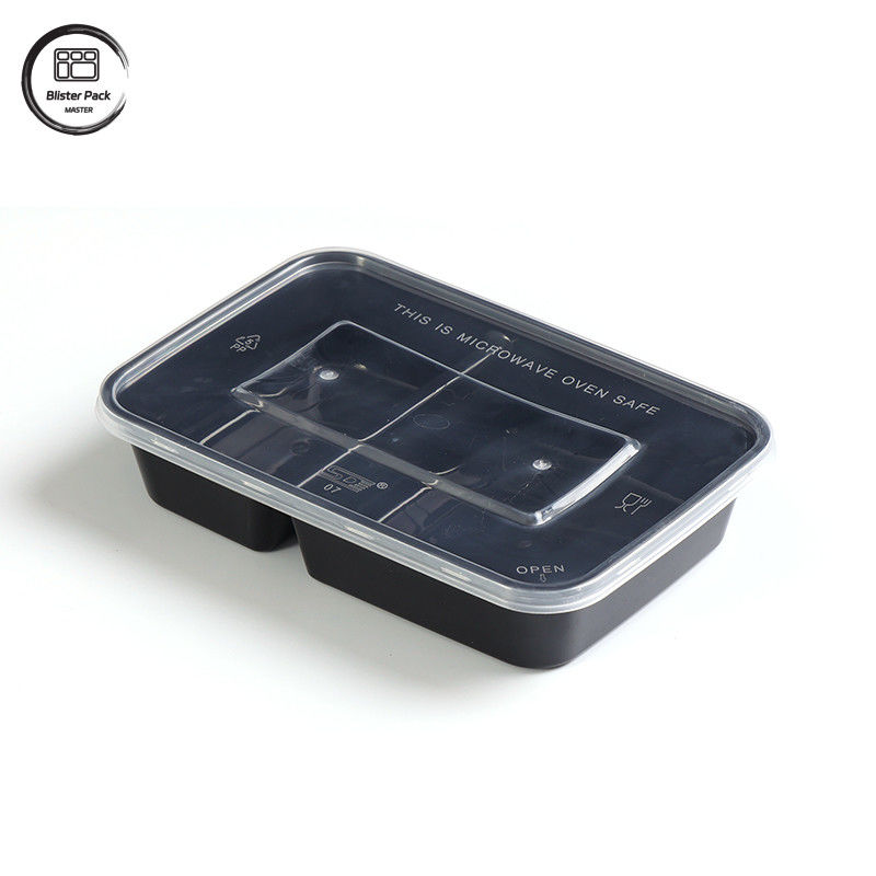 Boîte de déjeuner jetable à 2 compartiments idéale pour le riz et les légumes, parfaite pour la restauration rapide
