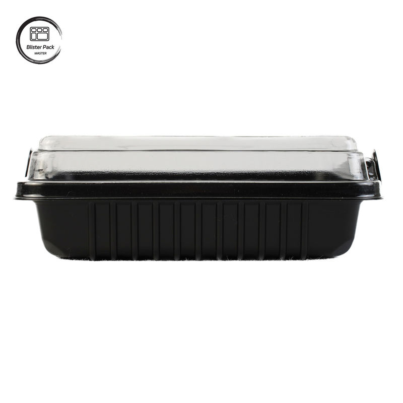 Petits contenants alimentaires en plastique jetables en PET carré avec conception empilable pour les plats à emporter au restaurant