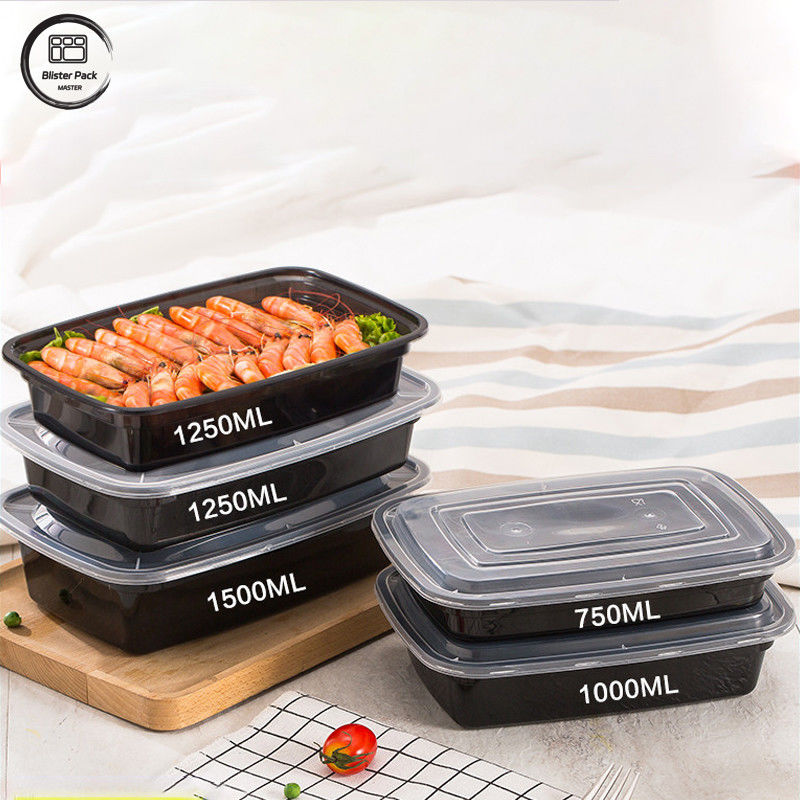 Micro-ondes PP boîte de plastique jetable avec couvercle Clea Multi-Taille 500ml à 1500ml
