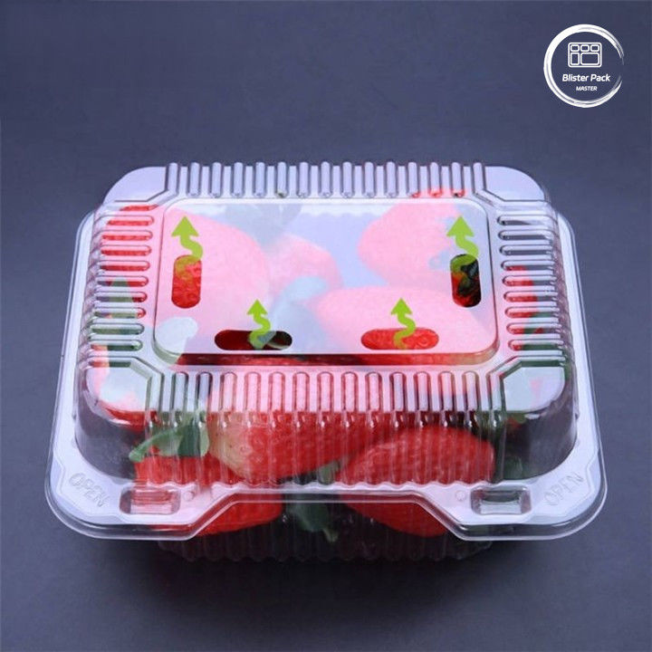 OEM/ODM Clamshell plateau jetable pour fruits et légumes et contenants en plastique PET transparent de qualité alimentaire