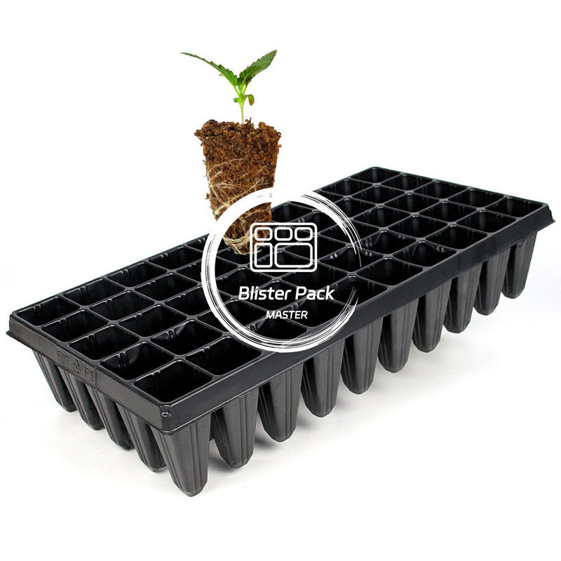 50 plateaux de germination en plastique à cellules durables Plateau de démarrage de semences pour une croissance efficace des plantes