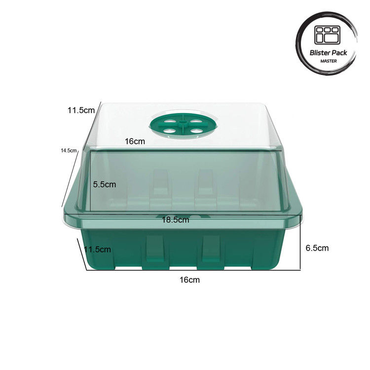 Décoration de jardin élégant Rigidité intérieure Plateaux de semences en plastique Système de pépinière micro vert