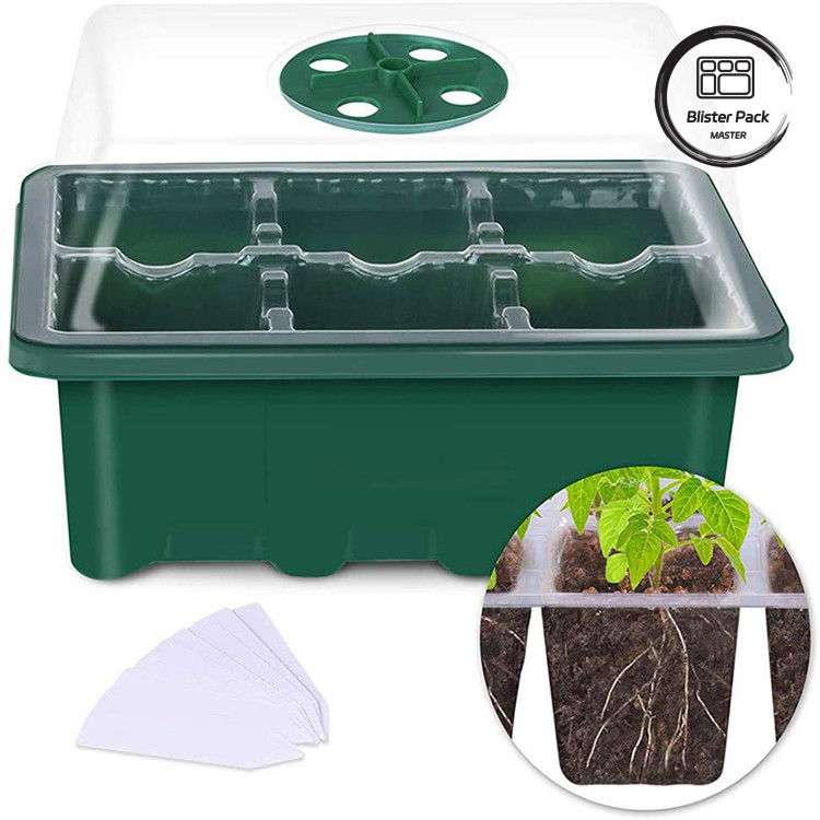 Décoration de jardin élégant Rigidité intérieure Plateaux de semences en plastique Système de pépinière micro vert