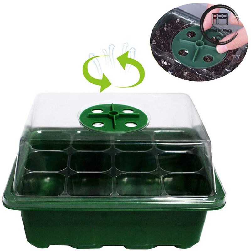 Boîte de jardinage en plastique multifonctionnelle / 6 plateaux de semis cellulaires
