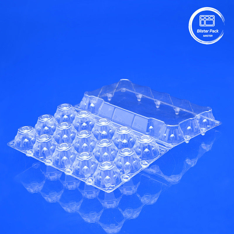 15 Fente Plaquette d'œufs en plastique jetable à l'air pur Conçue sur mesure Épaisseur 0,25 mm ~ 1,0 mm
