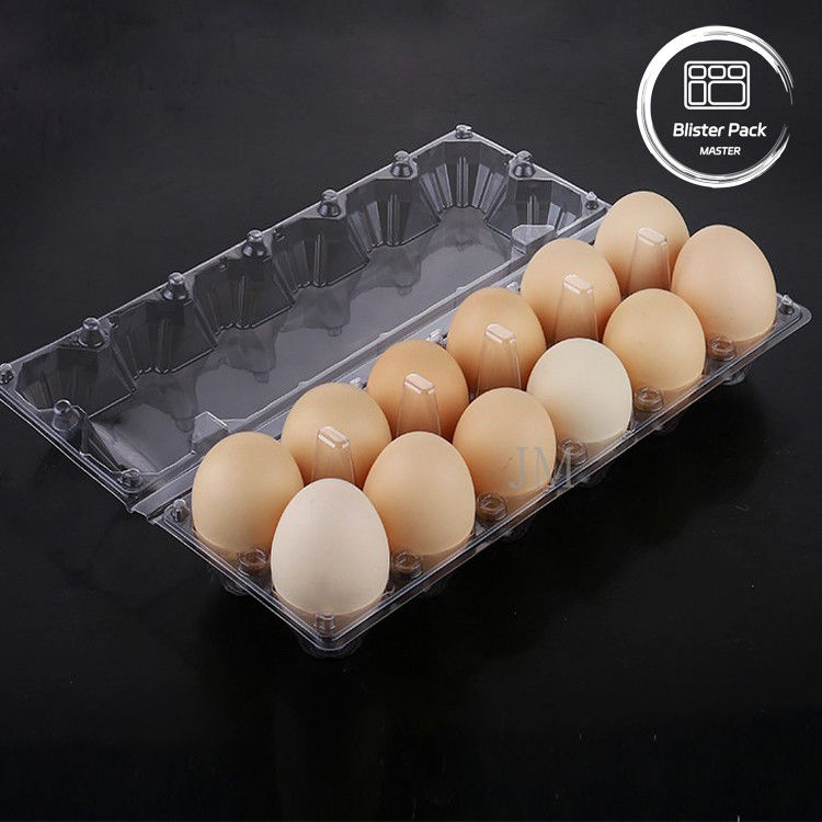 Cartons en plastique transparents à 12 trous et résistants pour emballage sécurisé
