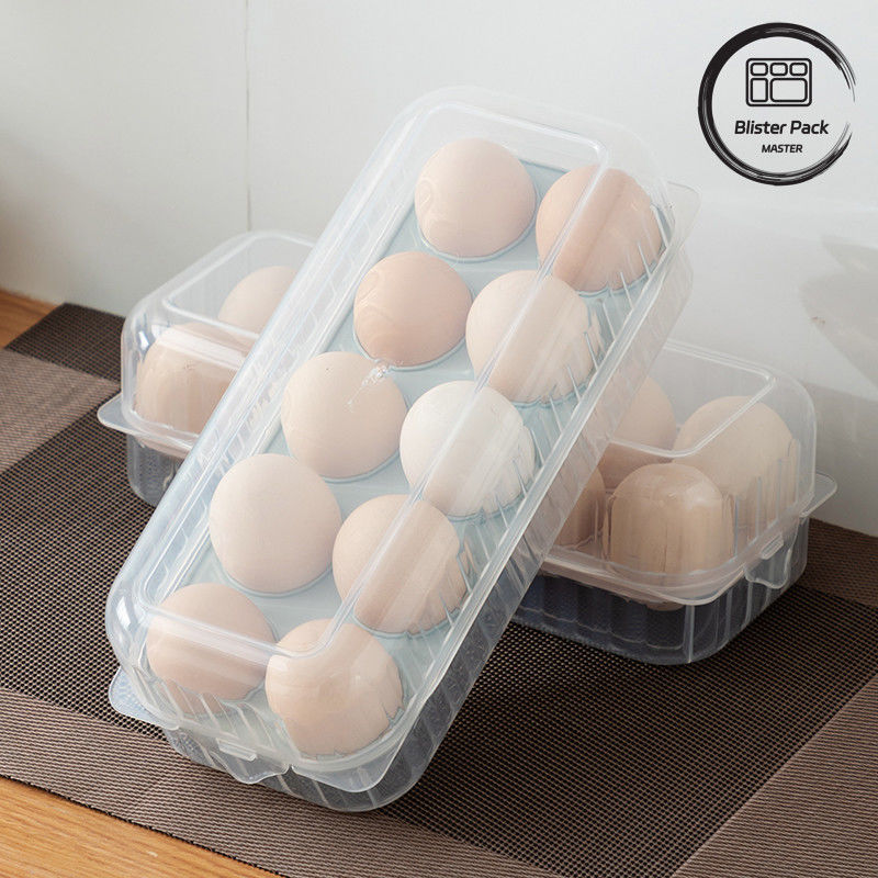 Porte-œufs en plastique transparent empilable avec couvercle 10/15 grilles réfrigérateur conteneurs en plastique sûrs pour la cuisine