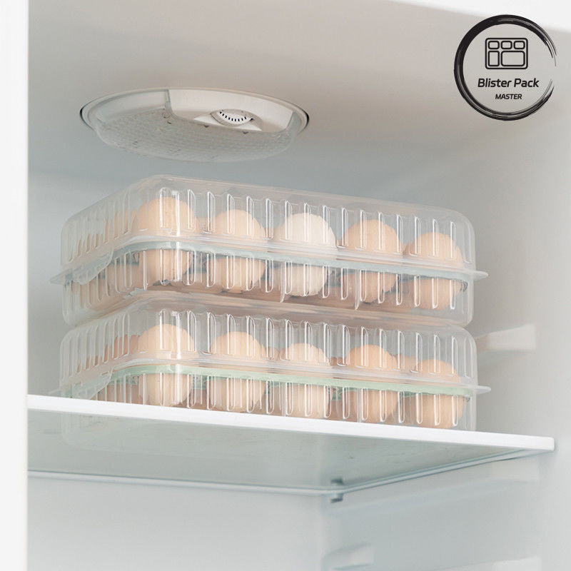 Porte-œufs en plastique transparent empilable avec couvercle 10/15 grilles réfrigérateur conteneurs en plastique sûrs pour la cuisine