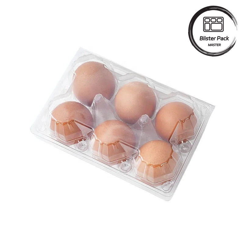 28 trous thermoplastique personnalisé transparent PET plastique transparent plateau à ampoules d'œufs pour les œufs de poule