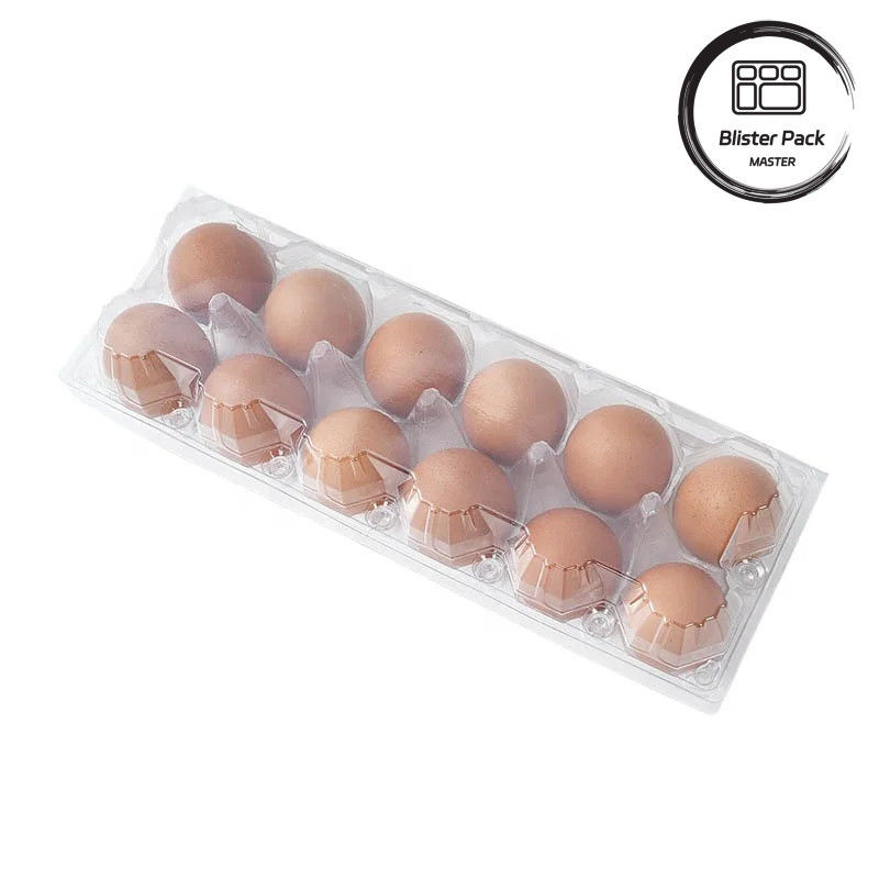 28 trous thermoplastique personnalisé transparent PET plastique transparent plateau à ampoules d'œufs pour les œufs de poule