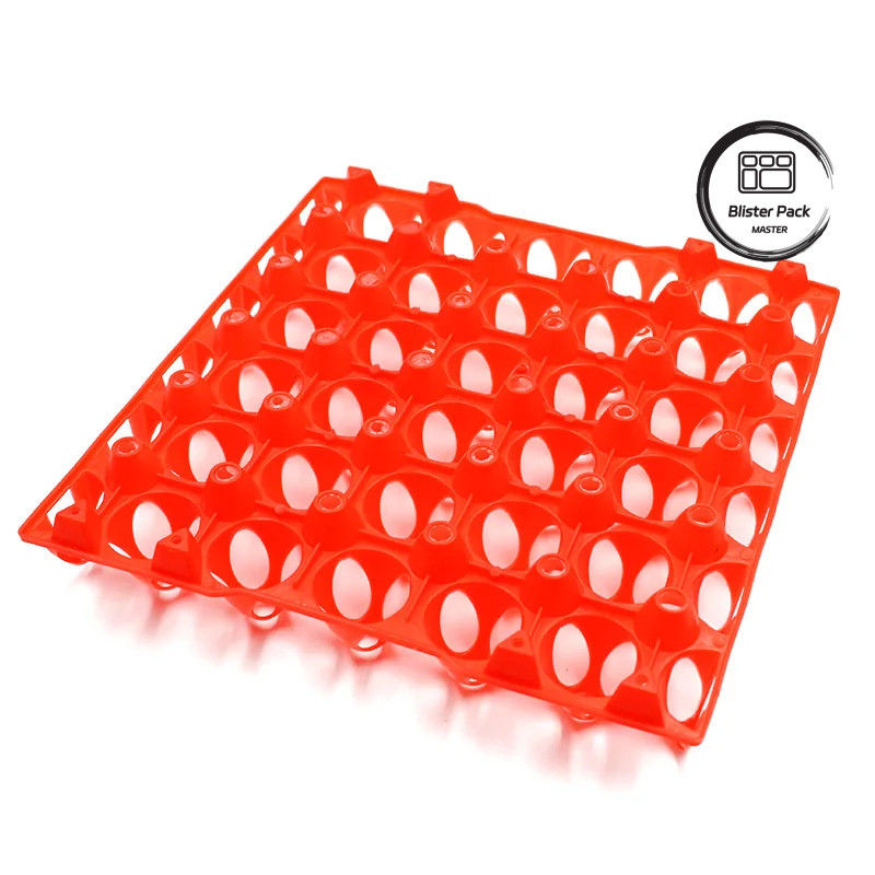 30 plateaux à ampoules d'œufs Cages en plastique colorées Plateaux en plastique thermoformés durables pour les élevages de poulets