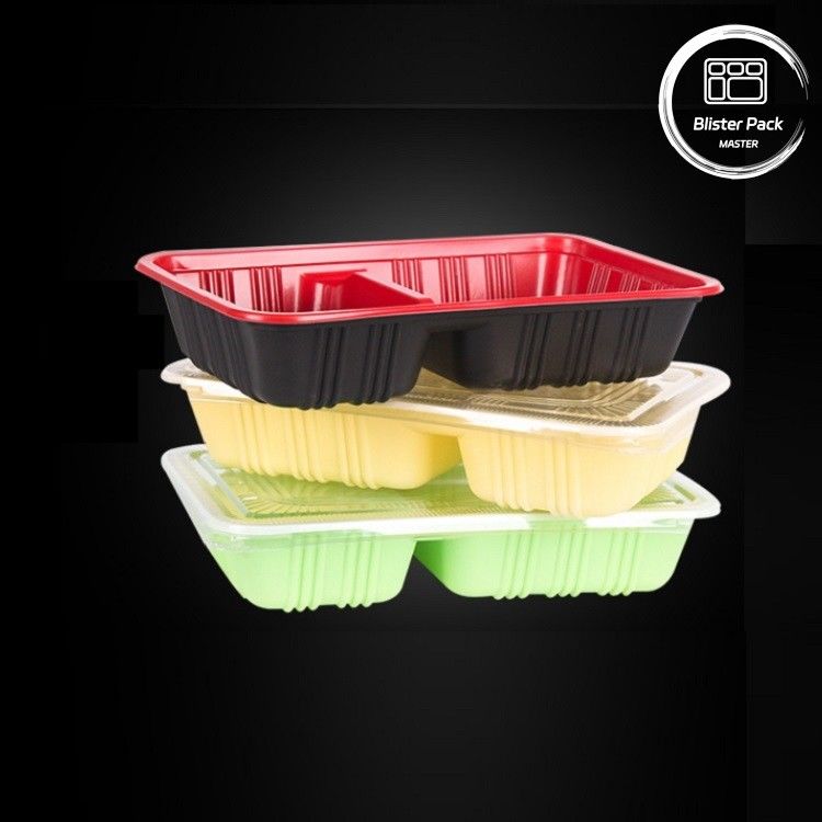 Eco-friendly 3 compartiments Bento boîte jetable PP plastique micro-ondes et réfrigérateur