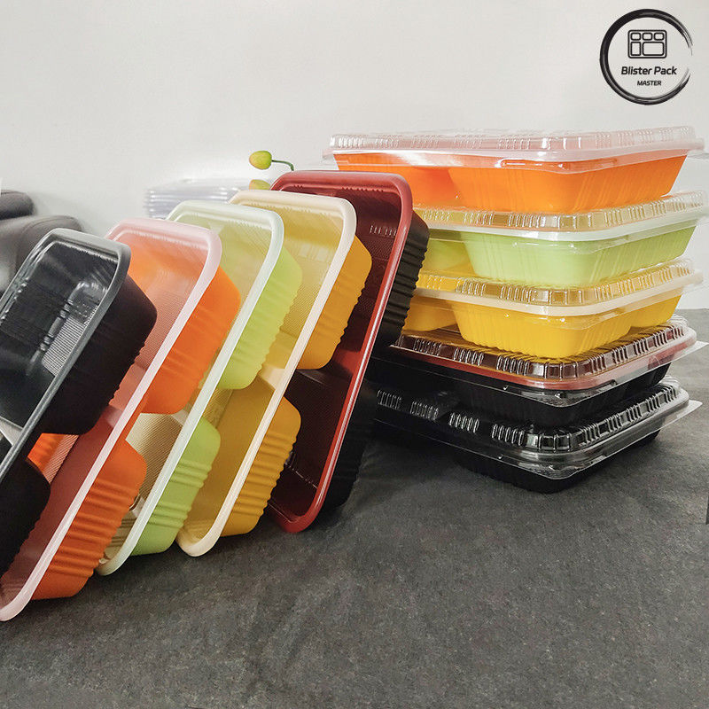 Eco-friendly 3 compartiments Bento boîte jetable PP plastique micro-ondes et réfrigérateur