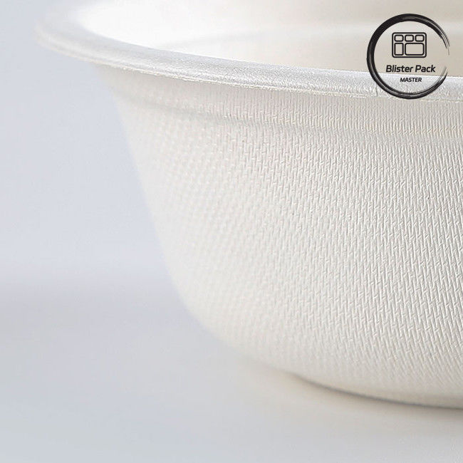 Des bols biodégradables de canne à sucre sans PFAS, des bols jetables de soupe et de salade de 8 oz à 32 oz