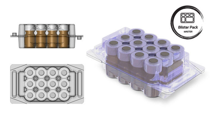 Plateau à vide à ampoules médicales transparent - Emballage sécurisé des ampoules