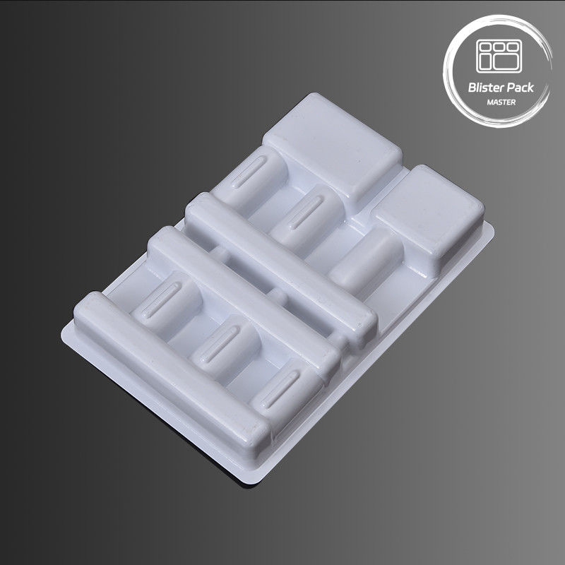 Plateaux en plastique formés sous vide pour 6 injections médicales Emballage en ampoules pour flacons de 5 ml et 10 ml