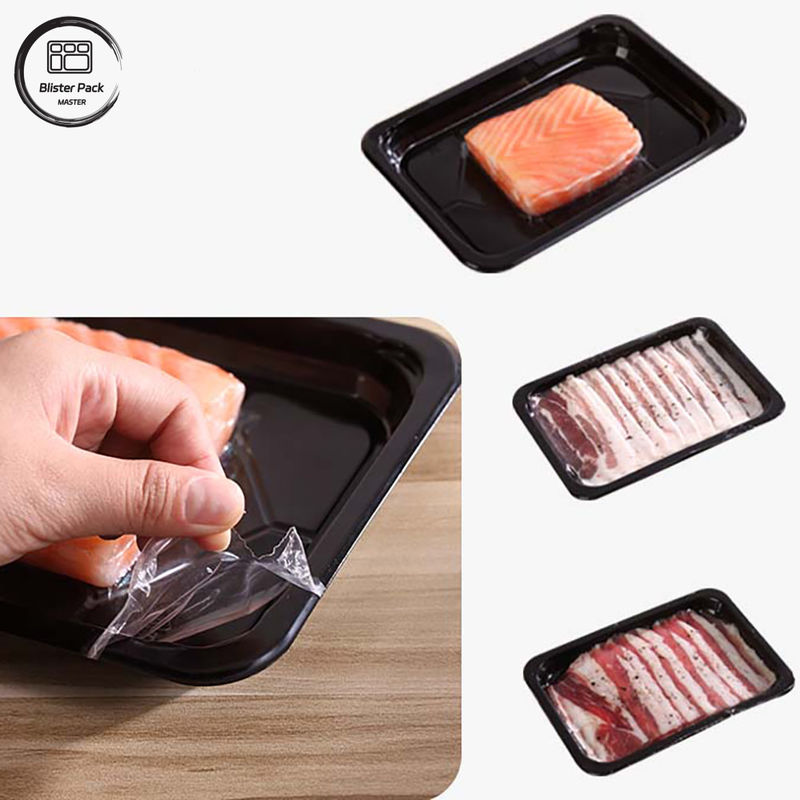 Retort personnalisé plateau de viande en plastique PP pour les huîtres et les emballages de viande congelée avec un sceau sécurisé et un design durable