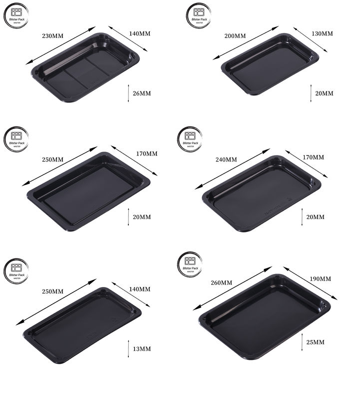 Retort personnalisé plateau de viande en plastique PP pour les huîtres et les emballages de viande congelée avec un sceau sécurisé et un design durable