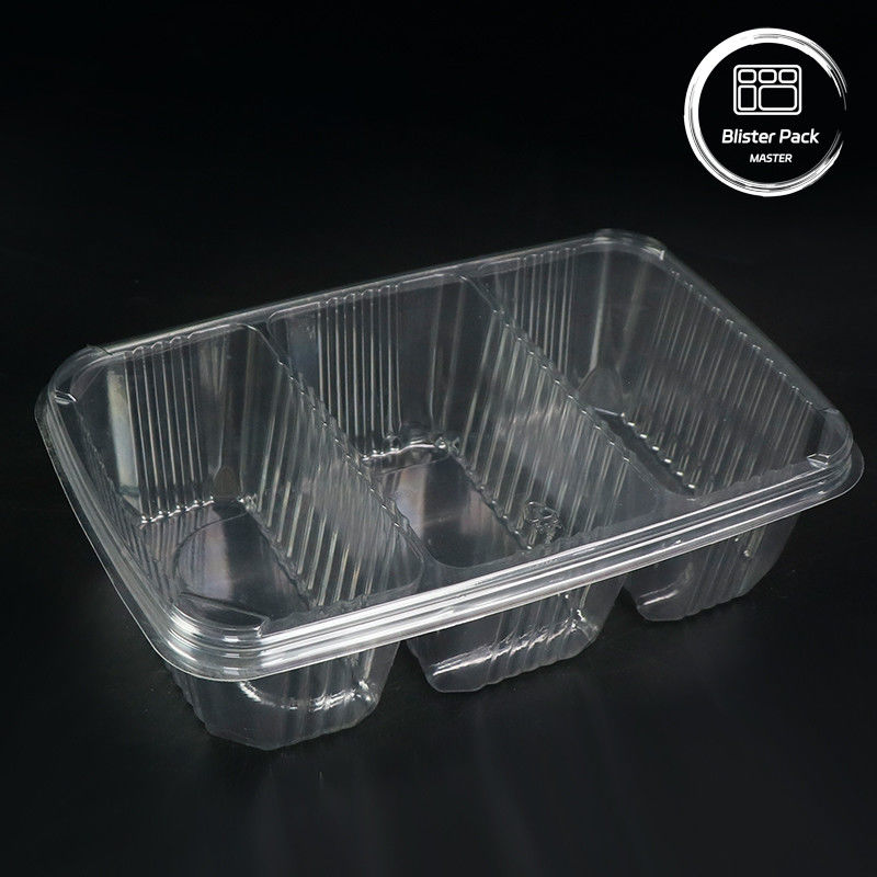 Préparation de fruits de qualité supérieure Plateau de salade de fruits Plateau d'emballage de salade en plastique transparent Plateau pour la fraîcheur