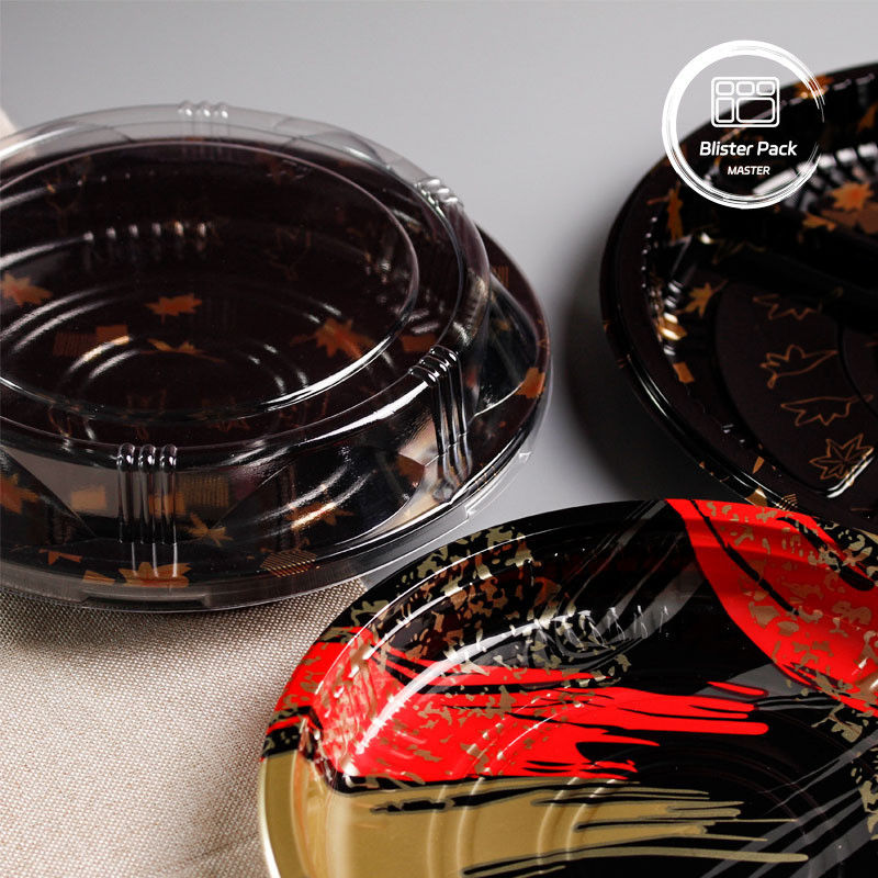Plateaux de sushis jetables à disque grand et à cellules multiples pour les besoins de la cuisine