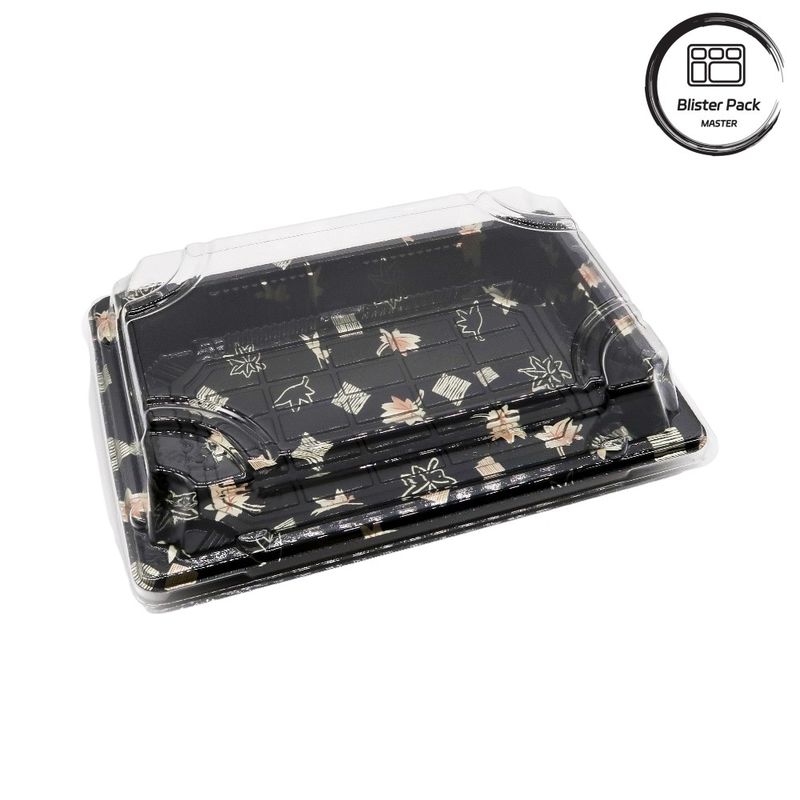 Plateau de sushi en plastique jetable de qualité supérieure de style japonais Idéal pour un usage professionnel et domestique