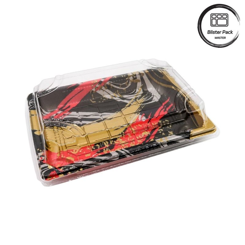 Plateau de sushi en plastique jetable de qualité supérieure de style japonais Idéal pour un usage professionnel et domestique