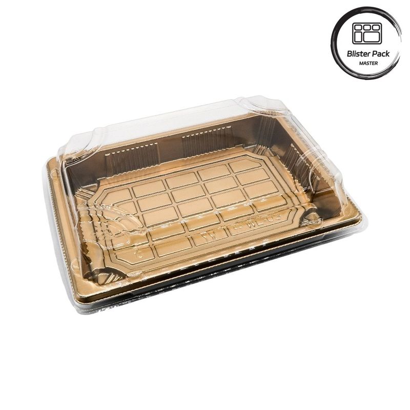 Plateau de sushi en plastique jetable de qualité supérieure de style japonais Idéal pour un usage professionnel et domestique