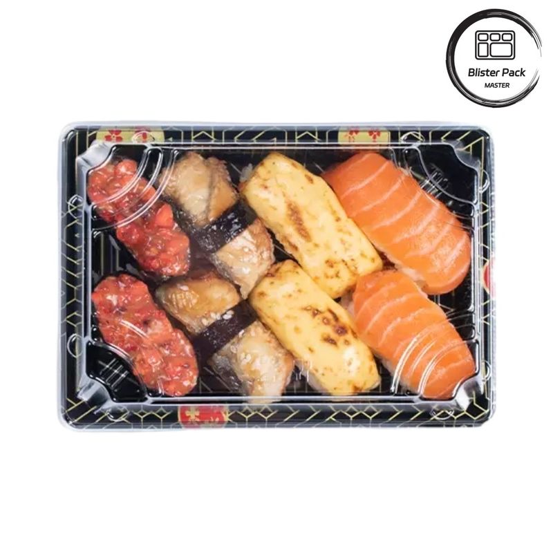 Plateau de sushi en plastique jetable de qualité supérieure de style japonais Idéal pour un usage professionnel et domestique