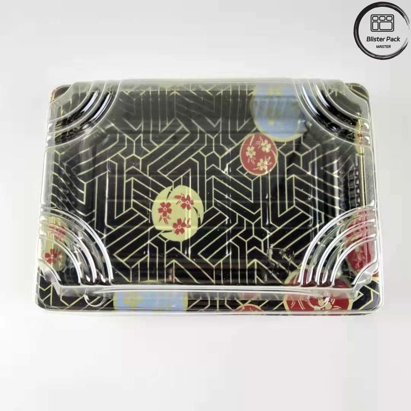 Un design haut de gamme en plastique en relief pour les plateaux de sushis
