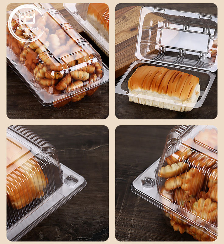 Emballages jetables en PET clairs en bulle pour gâteaux et produits de boulangerie