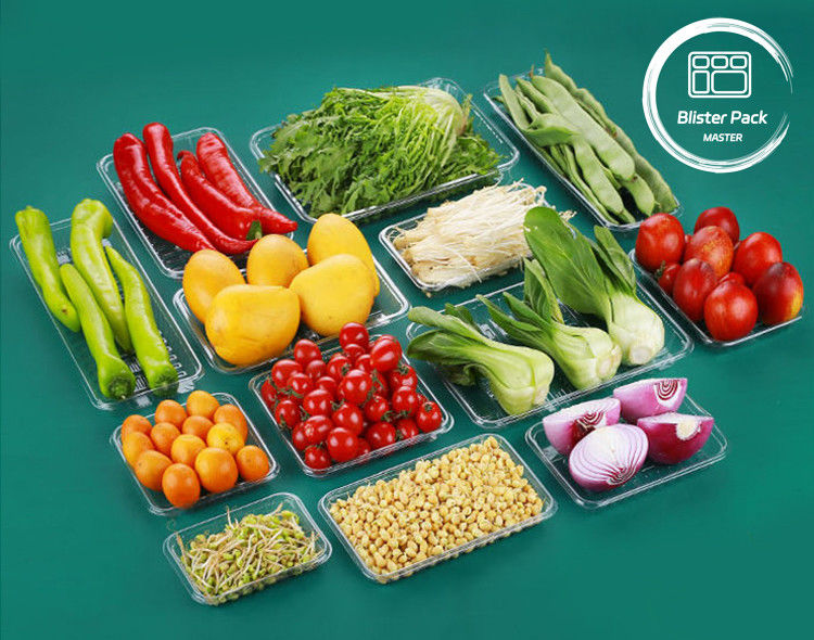Plateaux jetables en PET pour fruits et légumes de qualité alimentaire pour un stockage sûr et frais