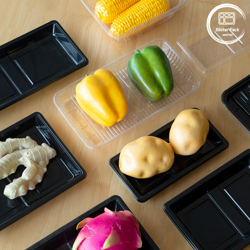 Des plateaux en plastique jetables pour les supermarchés: une solution durable pour les fruits et légumes