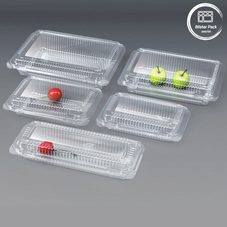 Contenant de fruits jetables transparents sur mesure - plateau en PET en plastique pour le stockage des produits frais