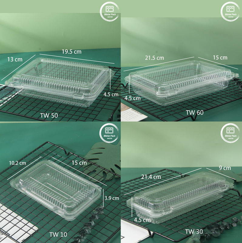 Contenant de fruits jetables transparents sur mesure - plateau en PET en plastique pour le stockage des produits frais