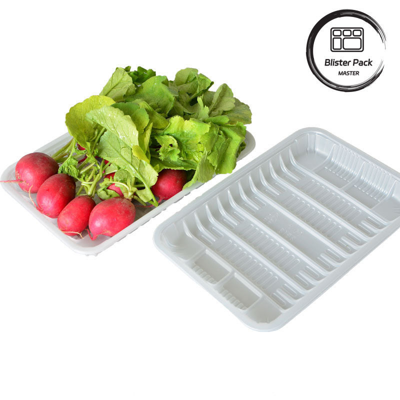 Plateau de légumes frais et de fruits frais en PET transparent - Idéal pour l'affichage et le stockage