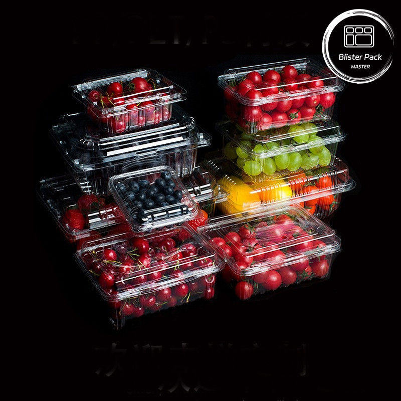 Plateau de légumes frais et de fruits frais en PET transparent - Idéal pour l'affichage et le stockage