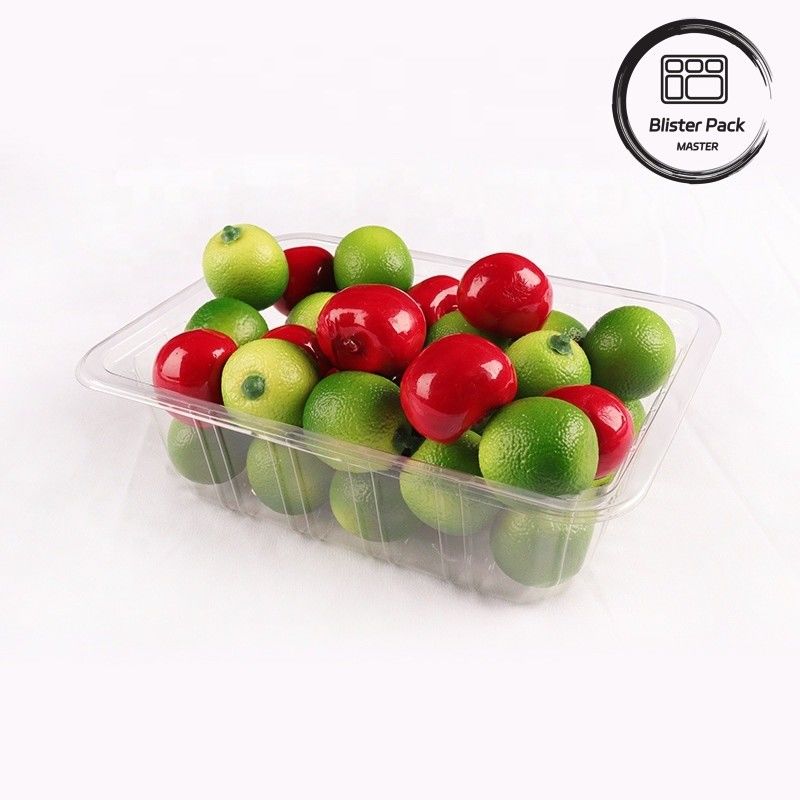 Plateau de légumes frais et de fruits frais en PET transparent - Idéal pour l'affichage et le stockage
