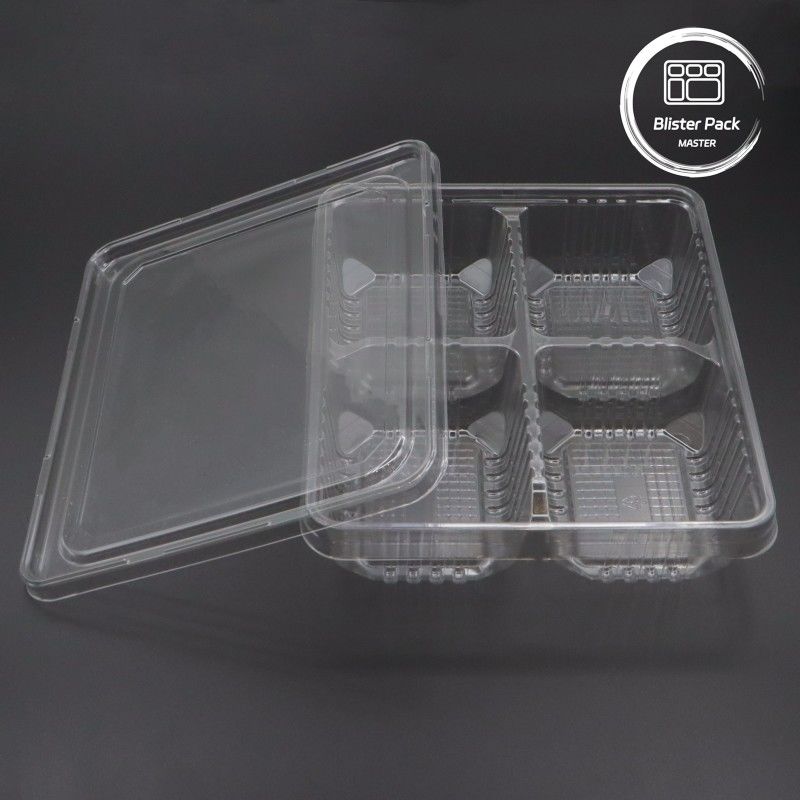 Pâtisserie Emballage en ampoules Contenants alimentaires jetables avec couvercle pour desserts Pâtisseries
