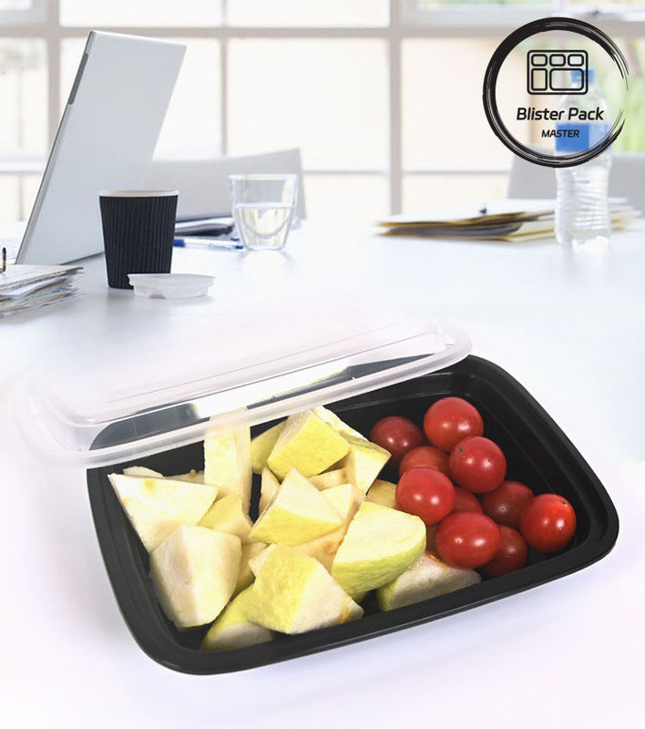 24/28/32 Oz Récipients de préparation des repas Boîtes rectangulaires jetables avec couvercle style Bento
