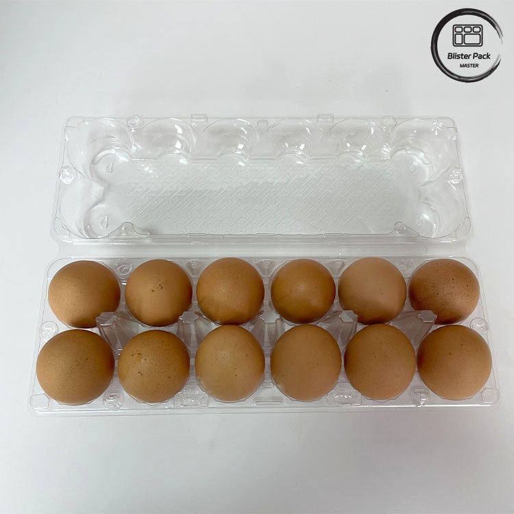 12 Compte plateau à bulles en plastique réutilisable d'œufs de poulet plateau thermoformant pour le stockage et le transport