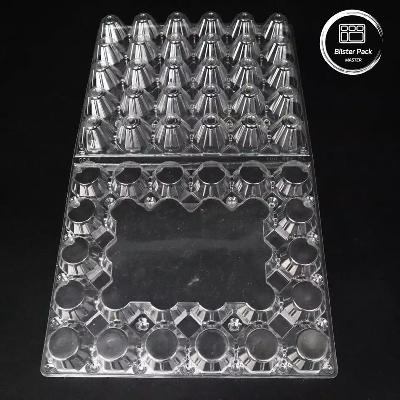 Taille personnalisée plateau à ampoules d'oeufs en PET plateaux en plastique à vide jetables