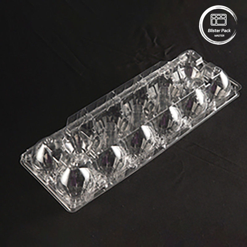 12 cellules Transparent plateau à œufs en PET Logo personnalisable Contenant en plastique pour les œufs pour le stockage