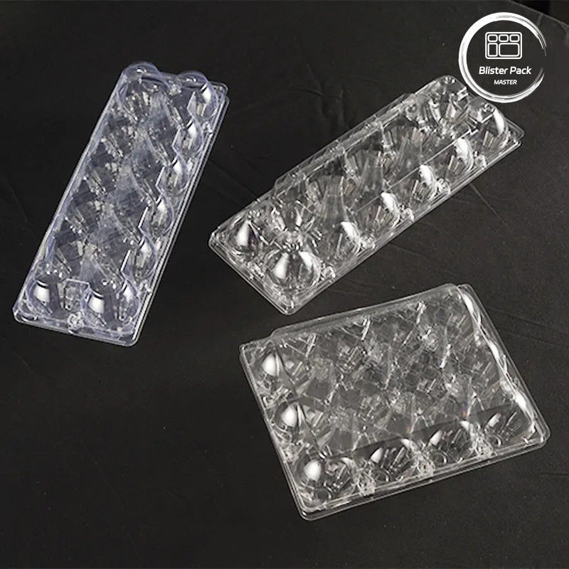 12 cellules Transparent plateau à œufs en PET Logo personnalisable Contenant en plastique pour les œufs pour le stockage