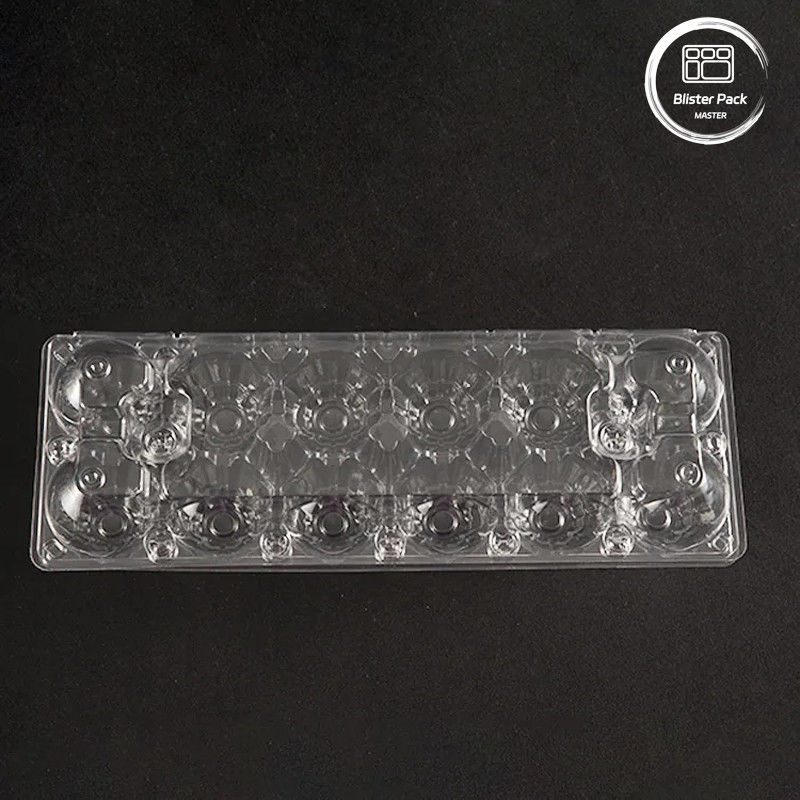 12 cellules Transparent plateau à œufs en PET Logo personnalisable Contenant en plastique pour les œufs pour le stockage