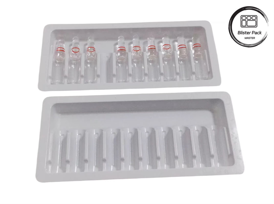 OEM et ODM PET plateau en plastique à formation de cloques sous vide, emballage intérieur personnalisé pour ampoules et flacons