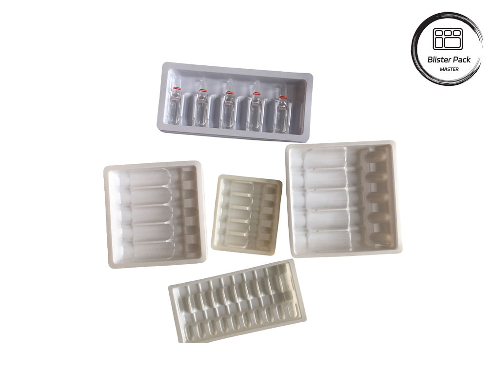 OEM et ODM PET plateau en plastique à formation de cloques sous vide, emballage intérieur personnalisé pour ampoules et flacons