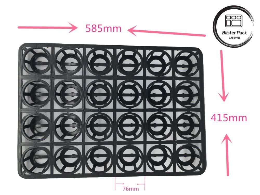 Plateau de transport de fleurs en plastique à 24 trous de couleur personnalisée, plateau de plantation de pépinière durable